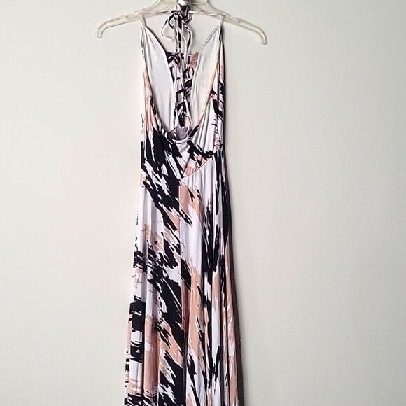 Rachel Pally XS Harrison Dress Lace Up Bust Boho Sexy Halter Maxi Long Gown - Picture 9 of 11